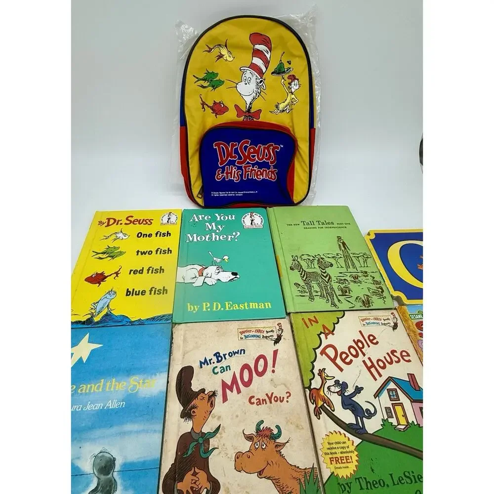 Children's Book Lot Dr. Seuss Books, New Dr. Seuss Backpack